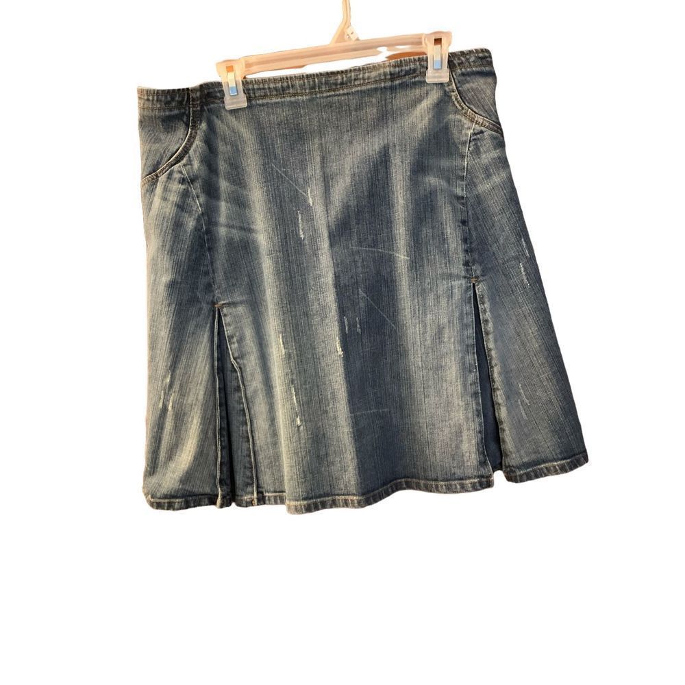 Vintage Distressed Jean Skirt